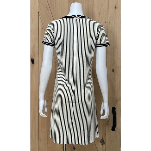 Vintage Black White Shear Stripe Dress - Picture 2 of 9